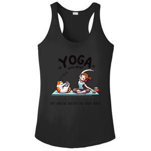 Yoga With Pets Cat Meow Meditation For Instructors Ladies PosiCharge Competitor Racerback Tank