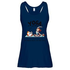 Yoga With Pets Cat Meow Meditation For Instructors Ladies Essential Flowy Tank