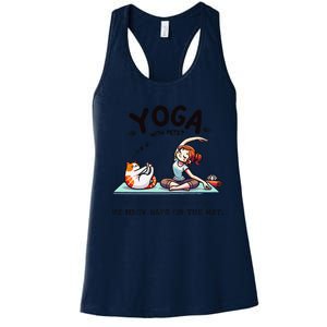 Yoga With Pets Cat Meow Meditation For Instructors Women's Racerback Tank