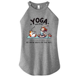 Yoga With Pets Cat Meow Meditation For Instructors Women's Perfect Tri Rocker Tank