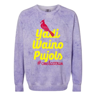 Yadi Waino Pujols Colorblast Crewneck Sweatshirt