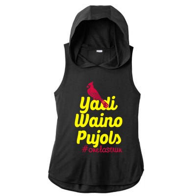 Yadi Waino Pujols Ladies PosiCharge Tri-Blend Wicking Draft Hoodie Tank