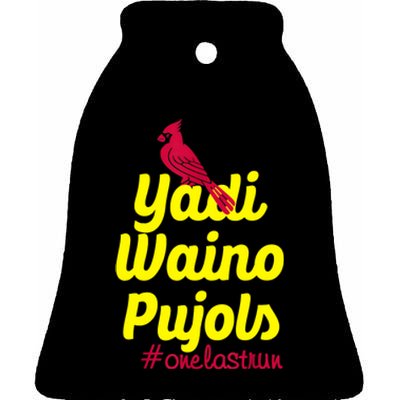 Yadi Waino Pujols Ceramic Bell Ornament