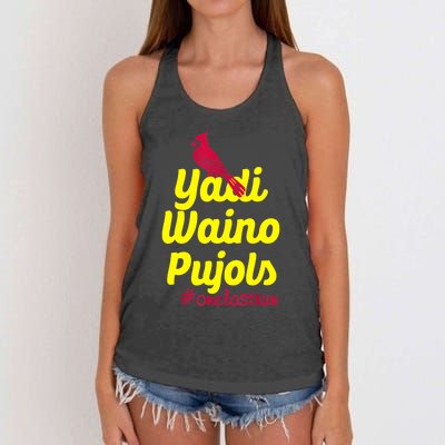 Yadi Waino Pujols Women's Knotted Racerback Tank