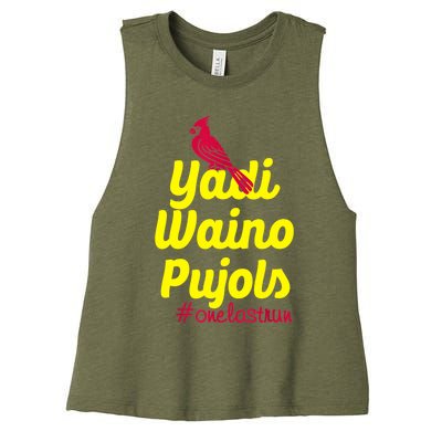 Yadi Waino Pujols Women's Racerback Cropped Tank