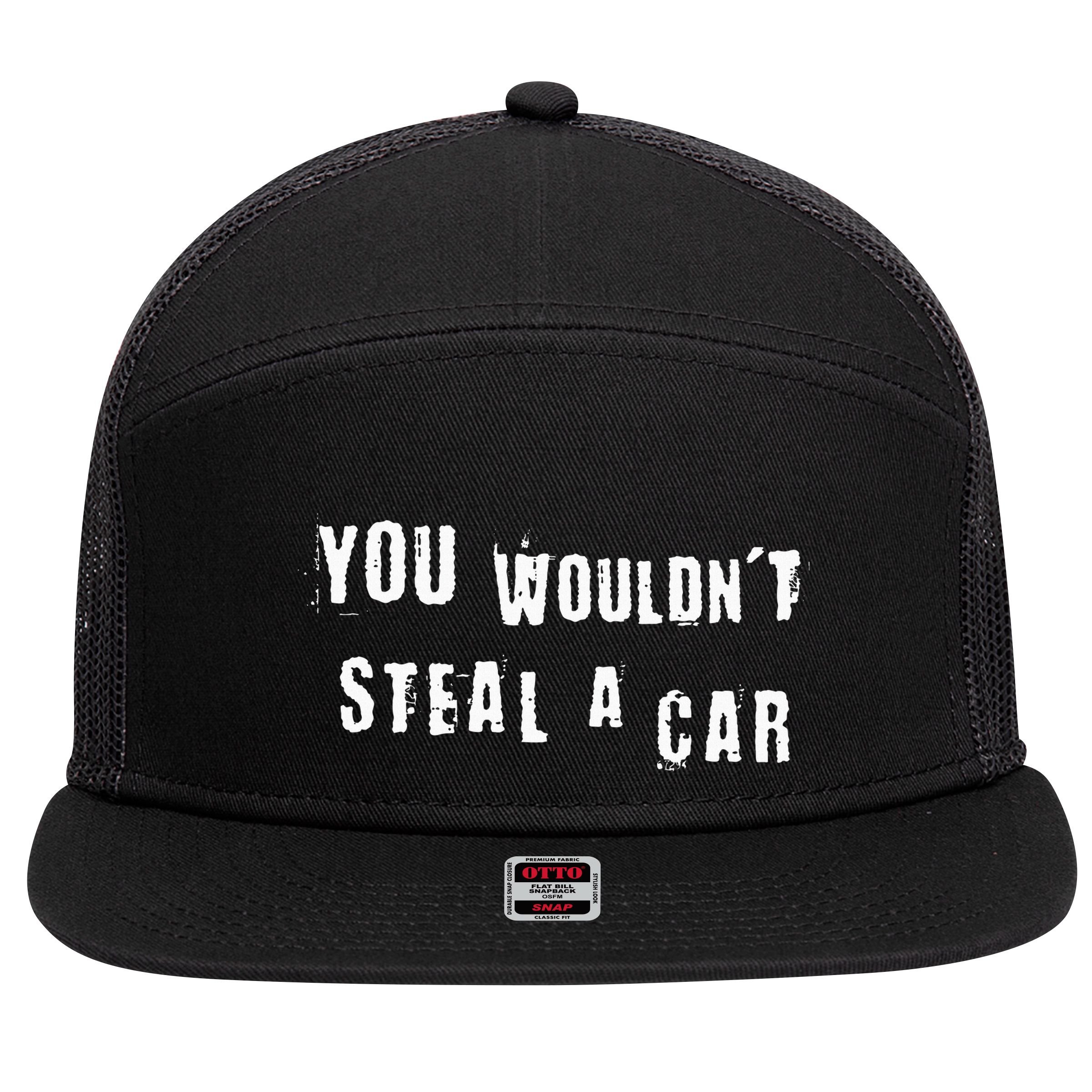 You WouldnT Steal A Car Funny Costume Pirate Theme Party 7 Panel Mesh Trucker Snapback Hat