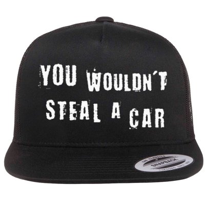 You Wouldnt Steal A Car Funny Costume Pirate Theme Party Flat Bill Trucker Hat