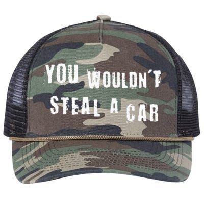 You Wouldnt Steal A Car Funny Costume Pirate Theme Party Retro Rope Trucker Hat Cap