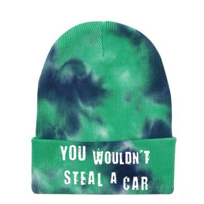 You Wouldnt Steal A Car Funny Costume Pirate Theme Party Tie Dye 12in Knit Beanie