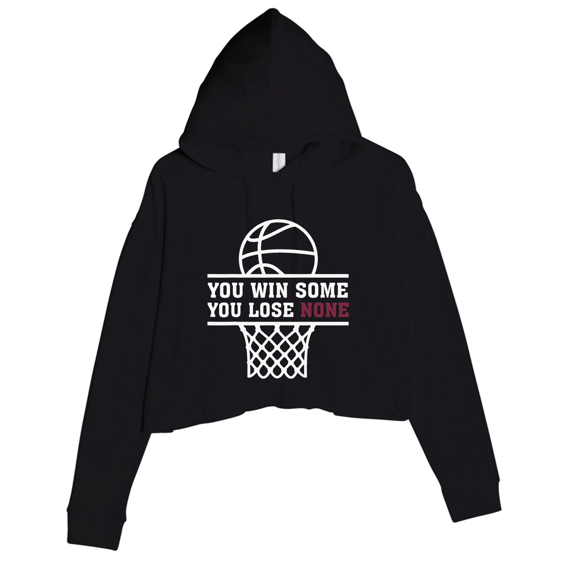 You Win Some You Lose None Crop Fleece Hoodie
