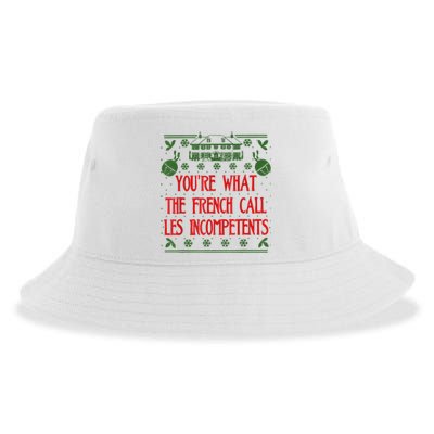 You're What The French Call Les Incompetents Xmas Alone Home Sustainable Bucket Hat