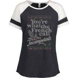 YouRe What The French Call Les Incompetents Ugly Christmas Enza Ladies Jersey Colorblock Tee