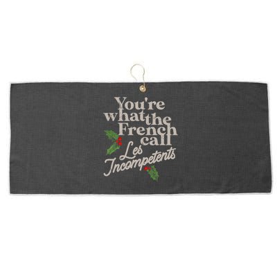 You're What The French Call Les Incompetents Christmas Large Microfiber Waffle Golf Towel