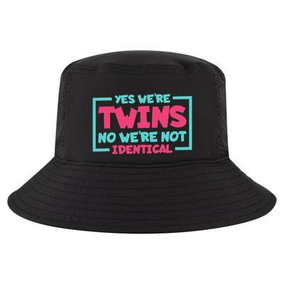 Yes WeRe Twins No WeRe Not Identical Twin Siblings Cool Comfort Performance Bucket Hat