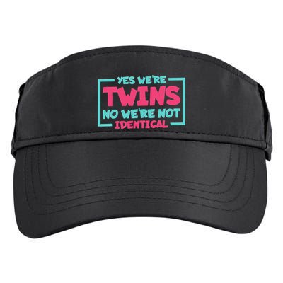 Yes WeRe Twins No WeRe Not Identical Twin Siblings Adult Drive Performance Visor
