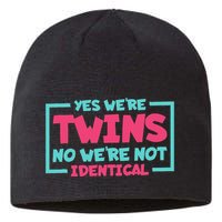 Yes WeRe Twins No WeRe Not Identical Twin Siblings Sustainable Beanie