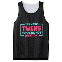 Yes WeRe Twins No WeRe Not Identical Twin Siblings Mesh Reversible Basketball Jersey Tank