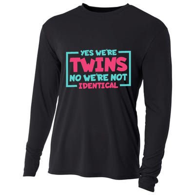 Yes WeRe Twins No WeRe Not Identical Twin Siblings Cooling Performance Long Sleeve Crew