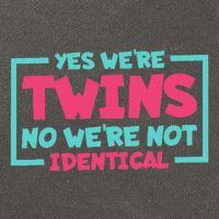 Yes WeRe Twins No WeRe Not Identical Twin Siblings Cotton Canvas Backpack