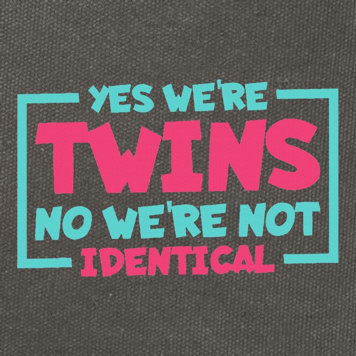 Yes WeRe Twins No WeRe Not Identical Twin Siblings Cotton Canvas Backpack