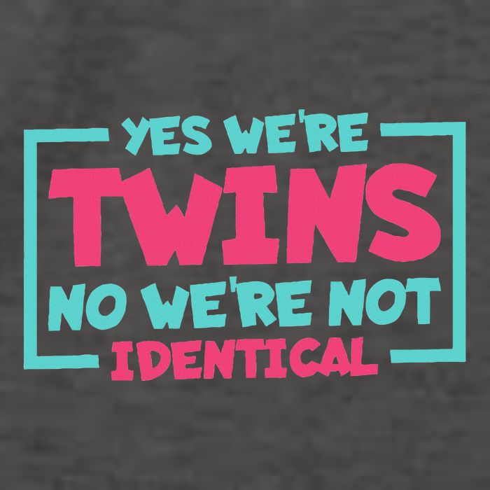Yes WeRe Twins No WeRe Not Identical Twin Siblings Vector Backpack