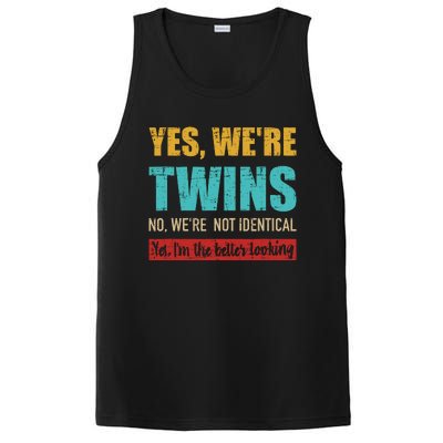 Yes WeRe Twins No WeRe Not Identical IM Better Looking PosiCharge Competitor Tank