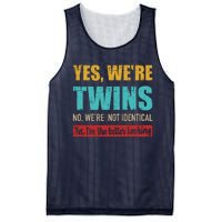 Yes WeRe Twins No WeRe Not Identical IM Better Looking Mesh Reversible Basketball Jersey Tank