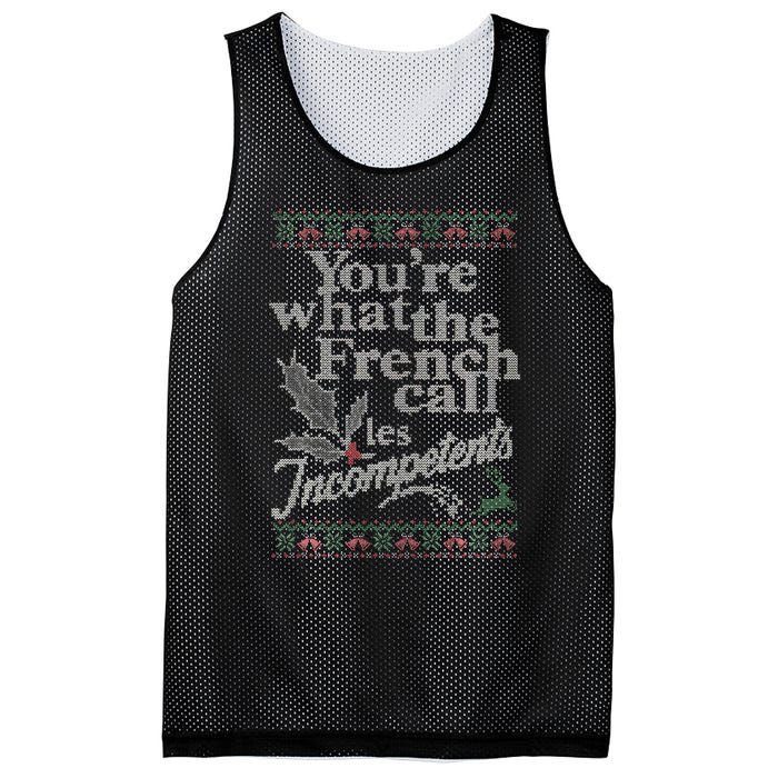 YouRe What The French Call Les Incompetents Ugly Christmas Mesh Reversible Basketball Jersey Tank