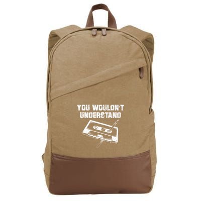 You Wouldnt Understand Vintage Pen & Cassette Tape Music Cotton Canvas Backpack