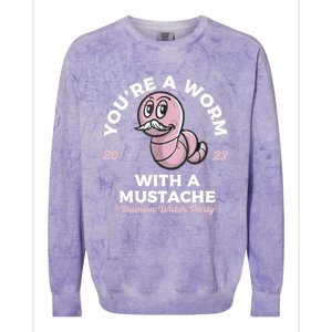 Youre Worm With A Mustache James Tom Ariana Reality Colorblast Crewneck Sweatshirt