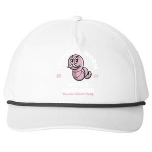 Youre Worm With A Mustache James Tom Ariana Reality Snapback Five-Panel Rope Hat