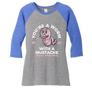 Youre Worm With A Mustache James Tom Ariana Reality Women's Tri-Blend 3/4-Sleeve Raglan Shirt