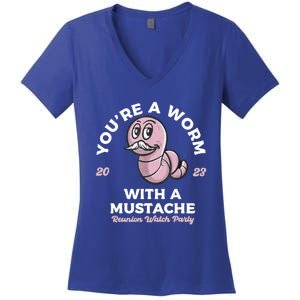 Youre Worm With A Mustache James Tom Ariana Reality Women's V-Neck T-Shirt