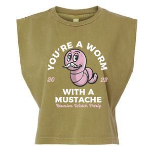 Youre Worm With A Mustache James Tom Ariana Reality Garment-Dyed Women's Muscle Tee