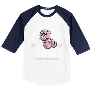 Youre Worm With A Mustache James Tom Ariana Reality Baseball Sleeve Shirt