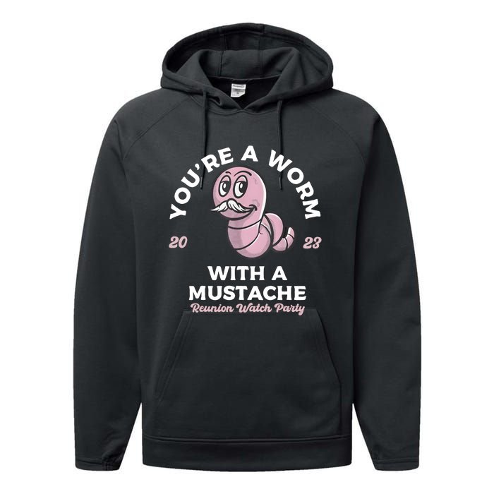 Youre Worm With A Mustache James Tom Ariana Reality Performance Fleece Hoodie