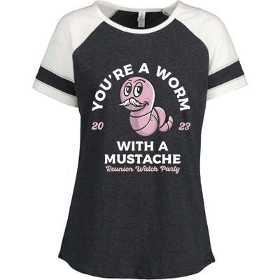 Youre Worm With A Mustache James Tom Ariana Reality Enza Ladies Jersey Colorblock Tee