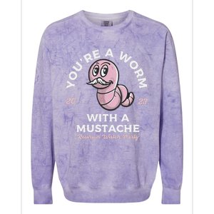 Youre Worm With A Mustache James Tom Ariana Reality Colorblast Crewneck Sweatshirt