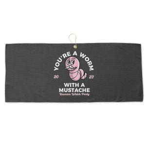 Youre Worm With A Mustache James Tom Ariana Reality Large Microfiber Waffle Golf Towel