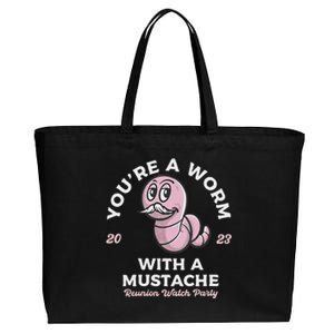 You're Worm With A Mustache James Tom Ariana Reality Cotton Canvas Jumbo Tote