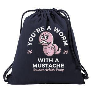 You're Worm With A Mustache James Tom Ariana Reality Drawstring Bag