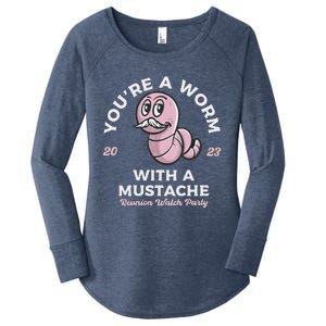 You're Worm With A Mustache James Tom Ariana Reality Women's Perfect Tri Tunic Long Sleeve Shirt