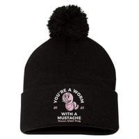 You're Worm With A Mustache James Tom Ariana Reality Pom Pom 12in Knit Beanie