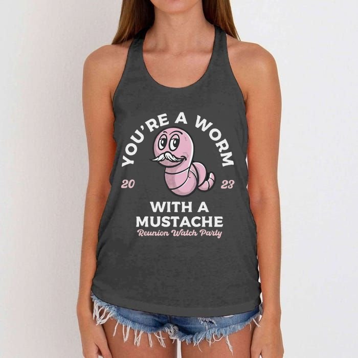 You're Worm With A Mustache James Tom Ariana Reality Women's Knotted Racerback Tank