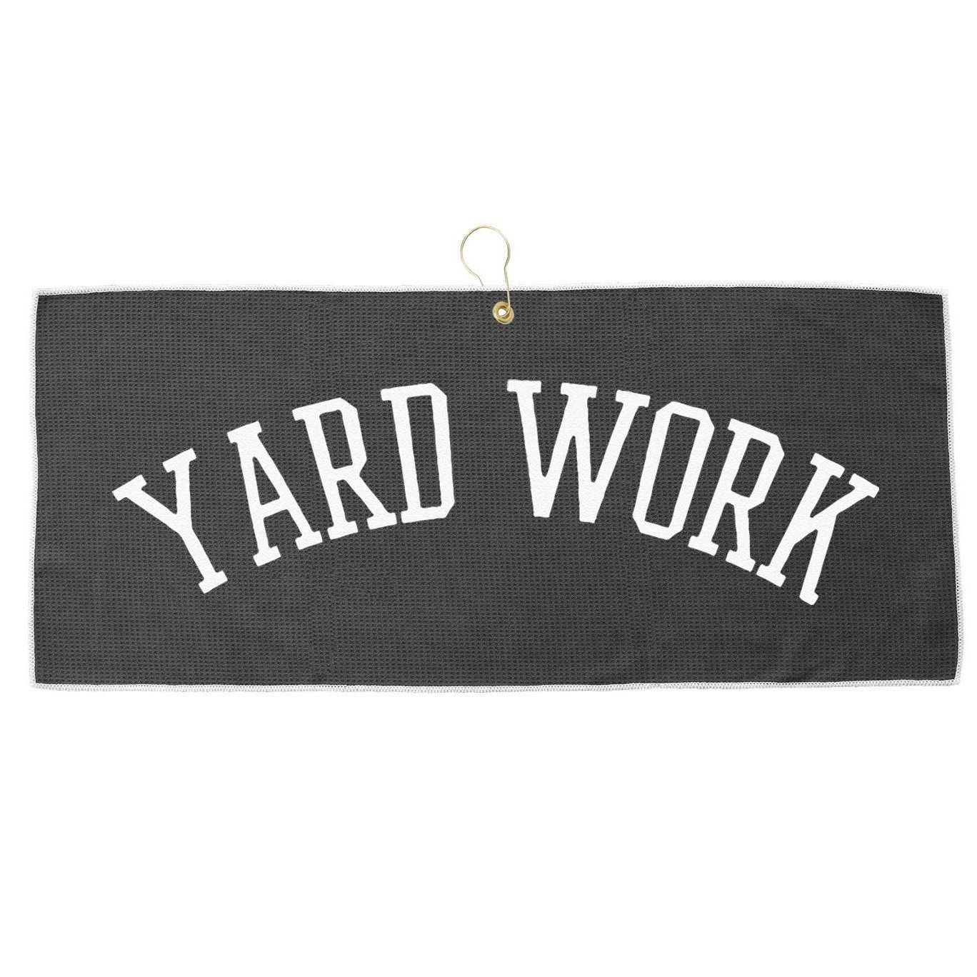 Yard Work Large Microfiber Waffle Golf Towel
