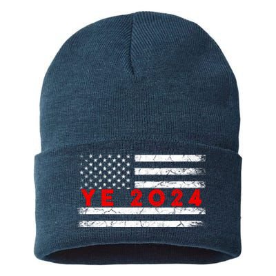 YE2024 Ye 2024 President Election Vote Vintage Sustainable Knit Beanie