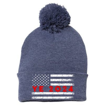 YE2024 Ye 2024 President Election Vote Vintage Pom Pom 12in Knit Beanie