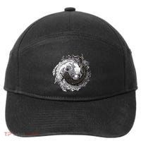 Yin Yang Axolotls Zen Axolotl Meditation Yoga 7-Panel Snapback Hat