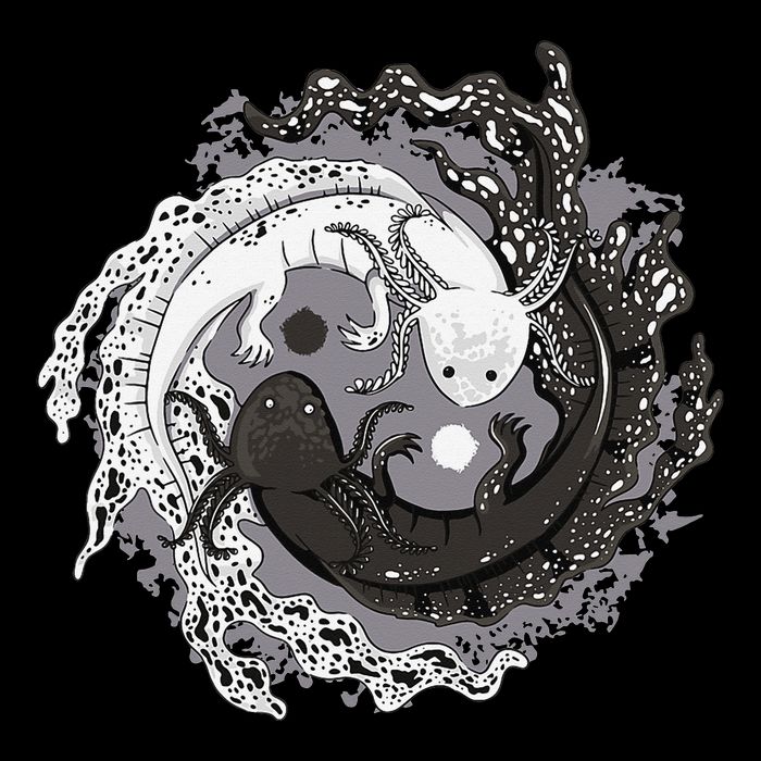 Yin Yang Axolotls Zen Axolotl Meditation Yoga 16 in Basic Backpack