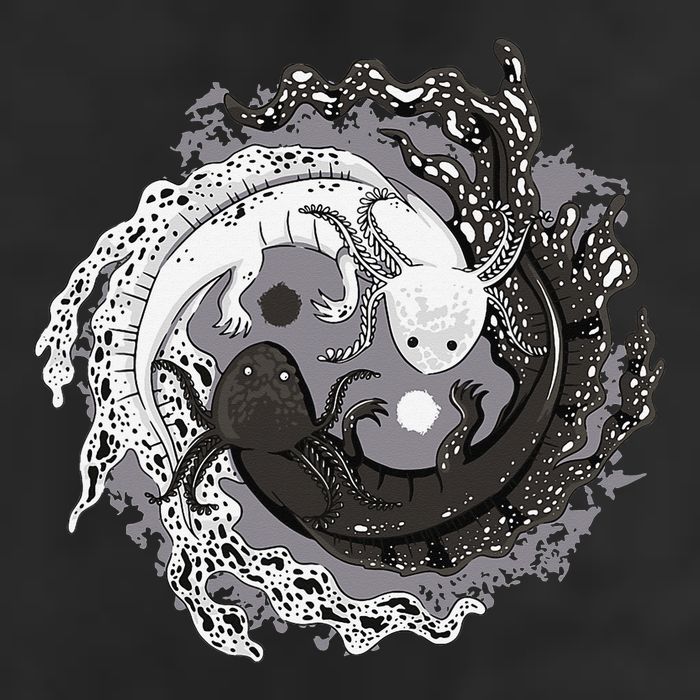 Yin Yang Axolotls Zen Axolotl Meditation Yoga 25L Jumbo Tote